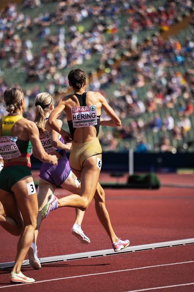 Christina Hering (GER) im 800m Vorlauf am 18.08.2022 bei den Leichtathletik-Europameisterschaften in Muenchen