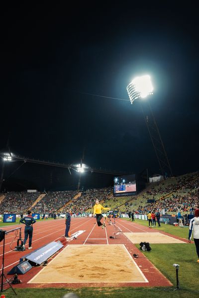 Merle Homeier (GER) beim Einspringen am 18.08.2022 bei den Leichtathletik-Europameisterschaften in Muenchen