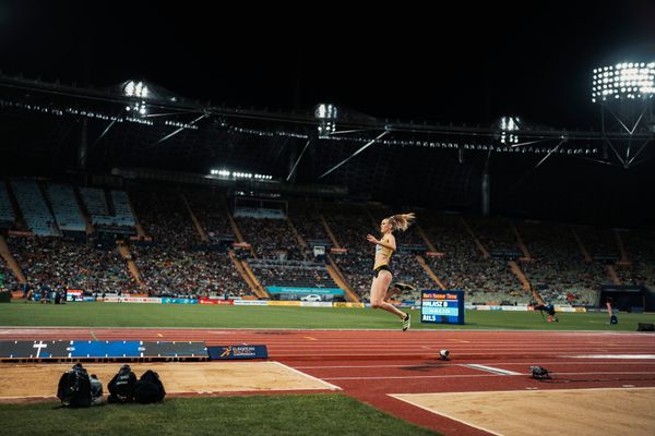 Merle Homeier (GER) beim Weitsprung am 18.08.2022 bei den Leichtathletik-Europameisterschaften in Muenchen