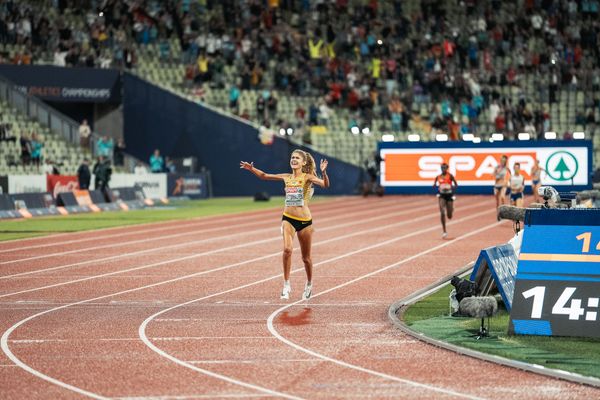 Konstanze Klosterhalfen (GER) ueber 5000m am 18.08.2022 bei den Leichtathletik-Europameisterschaften in Muenchen