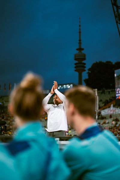 Lawrence Okoye (GBR) im Finale Diskusam 19.08.2022 bei den Leichtathletik-Europameisterschaften in Muenchen