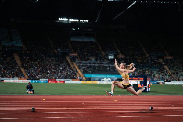 Neele Eckhardt-Noack (GER) im Dreisprung Finale am 19.08.2022 bei den Leichtathletik-Europameisterschaften in Muenchen