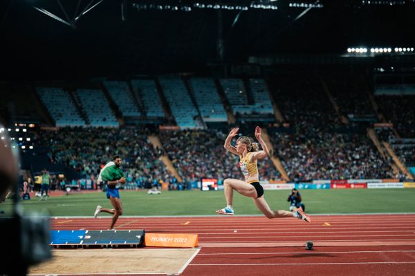 Neele Eckhardt-Noack (GER) im Dreisprung Finale am 19.08.2022 bei den Leichtathletik-Europameisterschaften in Muenchen