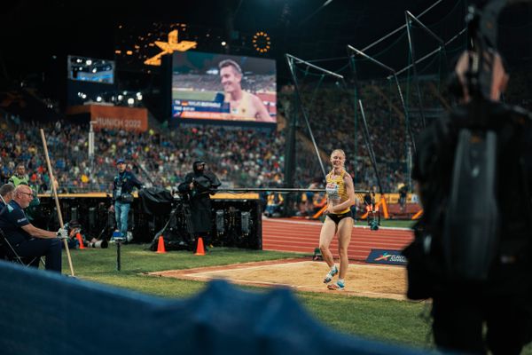 Neele Eckhardt-Noack (GER) im Dreisprung Finale am 19.08.2022 bei den Leichtathletik-Europameisterschaften in Muenchen