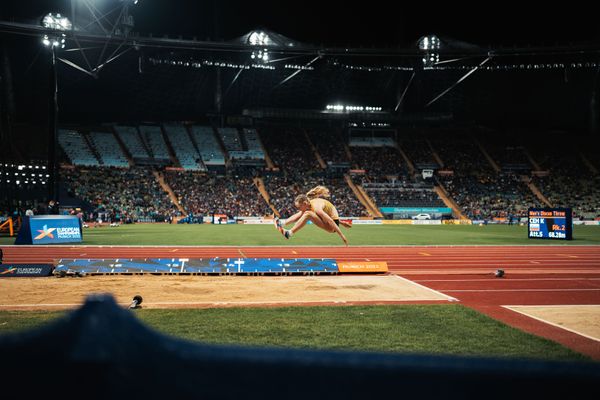 Neele Eckhardt-Noack (GER) im Dreisprung am 19.08.2022 bei den Leichtathletik-Europameisterschaften in Muenchen