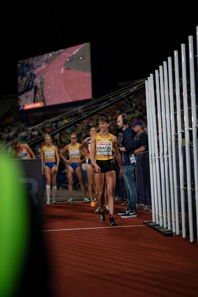 Carolina Krafzik (GER) im Dreisprung Finale am 19.08.2022 bei den Leichtathletik-Europameisterschaften in Muenchen