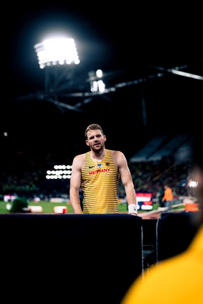 Torben Blech (GER) beim Stabhochsprung am 20.08.2022 bei den Leichtathletik-Europameisterschaften in Muenchen