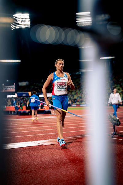 Barbora Spotakova (CZE) beim Speerwurf am 20.08.2022 bei den Leichtathletik-Europameisterschaften in Muenchen