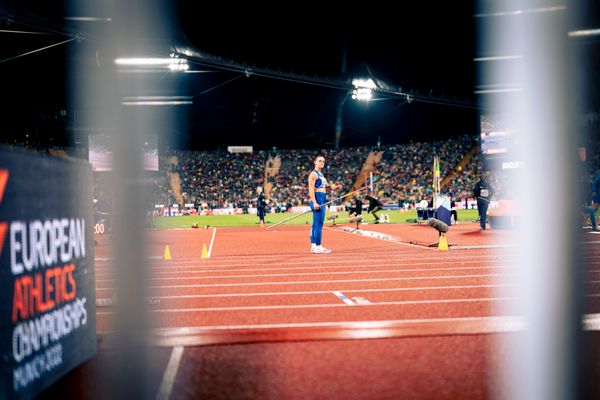 Elina Tzengko (GRE) beim Sperrwerfen am 20.08.2022 bei den Leichtathletik-Europameisterschaften in Muenchen