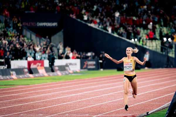 Lea Meyer (GER) im 3000m Hindernis Finale am 20.08.2022 bei den Leichtathletik-Europameisterschaften in Muenchen