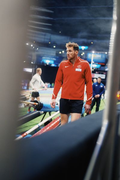 Torben Blech (GER) im Stabhochsprung am 29.01.2023 beim ISTAF Indoor im PSD Bank Dome in Duesseldorf