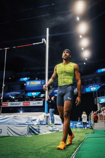 Bo Kanda Lita Baehre (GER) im Stabhochsprung am 29.01.2023 beim ISTAF Indoor im PSD Bank Dome in Duesseldorf