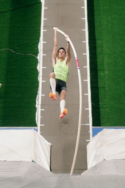 KC Lightfoot (USA) im Stabhochsprung am 29.01.2023 beim ISTAF Indoor im PSD Bank Dome in Duesseldorf