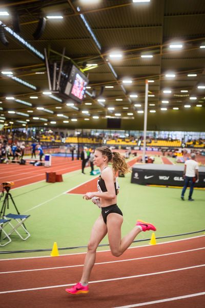 Katharina Trost (LG Stadtwerke Muenchen) bei den Deutschen Leichtathletik-Hallenmeisterschaften am 18.02.2023 in der Helmut-Koernig-Halle in Dortmund