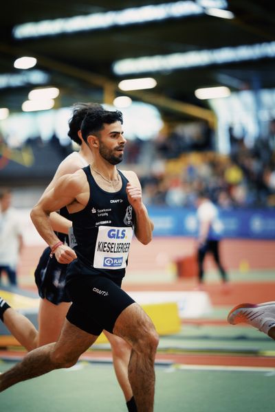 Conrad Kieselberger (SC DHfK Leipzig e.V.) bei den Deutschen Leichtathletik-Hallenmeisterschaften am 18.02.2023 in der Helmut-Koernig-Halle in Dortmund