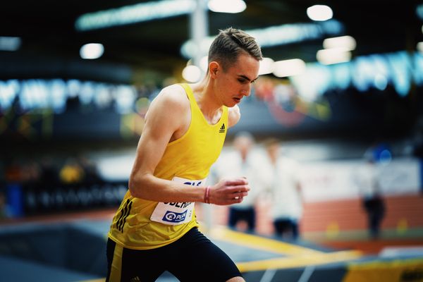 Luis Oberbeck (LG Goettingen) bei den Deutschen Leichtathletik-Hallenmeisterschaften am 18.02.2023 in der Helmut-Koernig-Halle in Dortmund