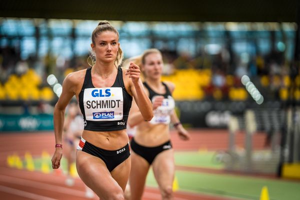 Alica Schmidt (SCC Berlin) bei den Deutschen Leichtathletik-Hallenmeisterschaften am 18.02.2023 in der Helmut-Koernig-Halle in Dortmund