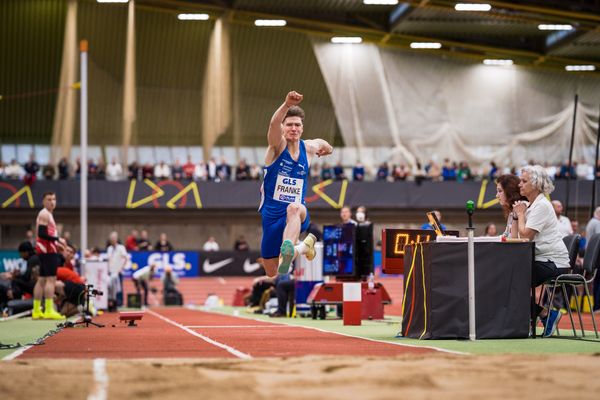 Franjo Franke (LAC Erdgas Chemnitz) bei den Deutschen Leichtathletik-Hallenmeisterschaften am 18.02.2023 in der Helmut-Koernig-Halle in Dortmund