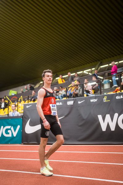 Florian Kroll (LG Osnabrueck) bei den Deutschen Leichtathletik-Hallenmeisterschaften am 18.02.2023 in der Helmut-Koernig-Halle in Dortmund