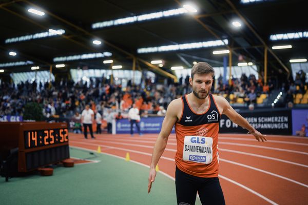 Fabian Dammermann (LG Osnabrueck) bei den Deutschen Leichtathletik-Hallenmeisterschaften am 18.02.2023 in der Helmut-Koernig-Halle in Dortmund