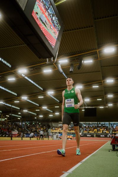 Tobias Morawietz (VfL Wolfsburg) bei den Deutschen Leichtathletik-Hallenmeisterschaften am 18.02.2023 in der Helmut-Koernig-Halle in Dortmund