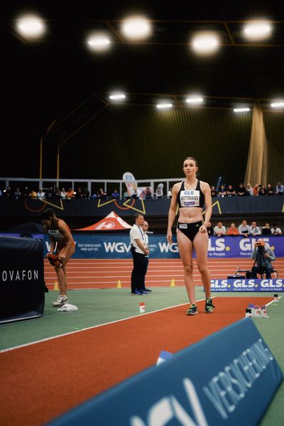 Kira Wittmann (LG Goettingen) bei den Deutschen Leichtathletik-Hallenmeisterschaften am 18.02.2023 in der Helmut-Koernig-Halle in Dortmund