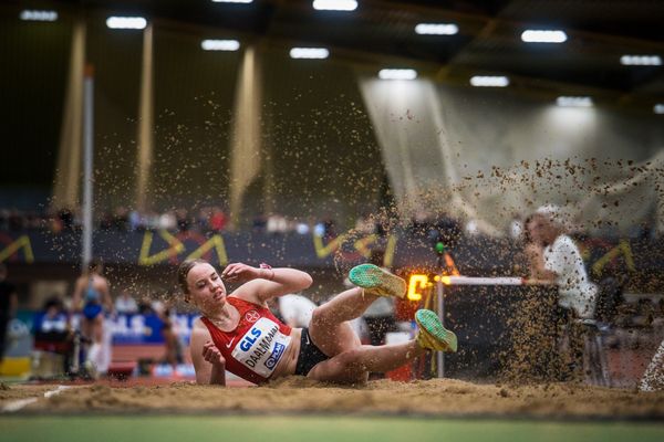 Imke Daalmann (TSV Bayer 04 Leverkusen) bei den Deutschen Leichtathletik-Hallenmeisterschaften am 18.02.2023 in der Helmut-Koernig-Halle in Dortmund