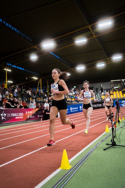 Hannah Stegenwallner (SC DHfK Leipzig e.V.) bei den Deutschen Leichtathletik-Hallenmeisterschaften am 18.02.2023 in der Helmut-Koernig-Halle in Dortmund