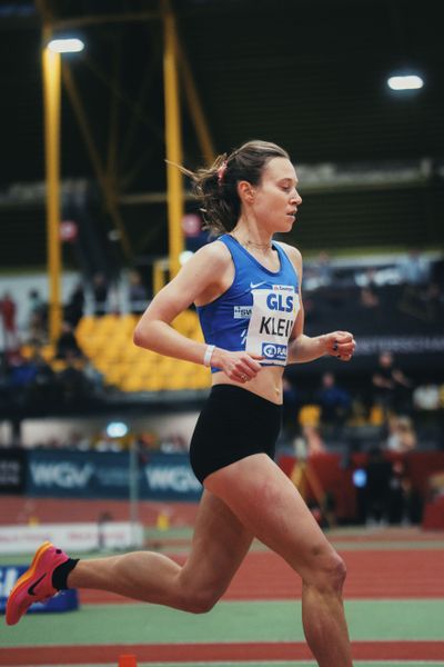 Hanna Klein (LAV Stadtwerke Tuebingen) bei den Deutschen Leichtathletik-Hallenmeisterschaften am 18.02.2023 in der Helmut-Koernig-Halle in Dortmund