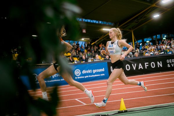 Sonja Vernikov (LAZ Rhein-Sieg) bei den Deutschen Leichtathletik-Hallenmeisterschaften am 18.02.2023 in der Helmut-Koernig-Halle in Dortmund