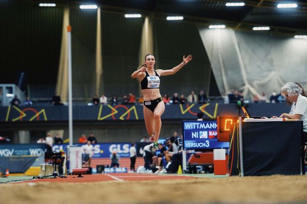 Kira Wittmann (LG Goettingen) bei den Deutschen Leichtathletik-Hallenmeisterschaften am 18.02.2023 in der Helmut-Koernig-Halle in Dortmund