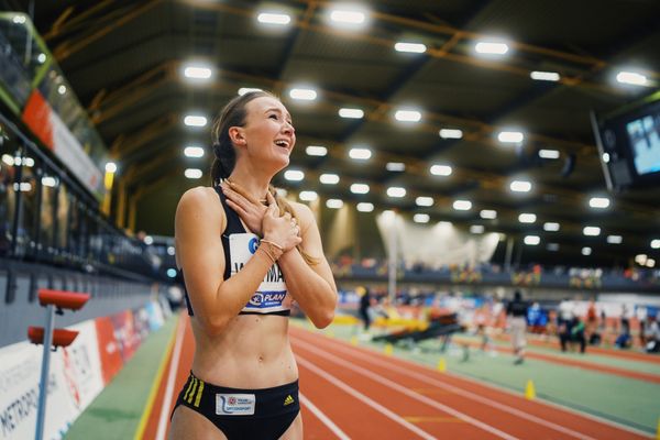 Kira Wittmann (LG Goettingen) bei den Deutschen Leichtathletik-Hallenmeisterschaften am 18.02.2023 in der Helmut-Koernig-Halle in Dortmund