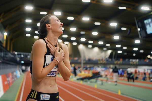 Kira Wittmann (LG Goettingen) bei den Deutschen Leichtathletik-Hallenmeisterschaften am 18.02.2023 in der Helmut-Koernig-Halle in Dortmund