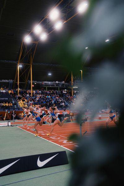 60m Huerden Finale bei den Deutschen Leichtathletik-Hallenmeisterschaften am 18.02.2023 in der Helmut-Koernig-Halle in Dortmund