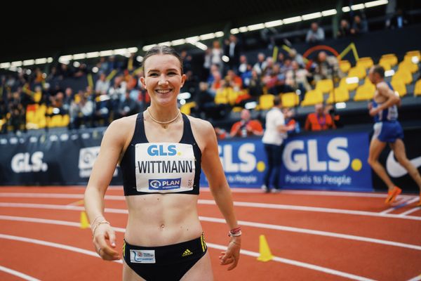 Kira Wittmann (LG Goettingen) bei den Deutschen Leichtathletik-Hallenmeisterschaften am 18.02.2023 in der Helmut-Koernig-Halle in Dortmund