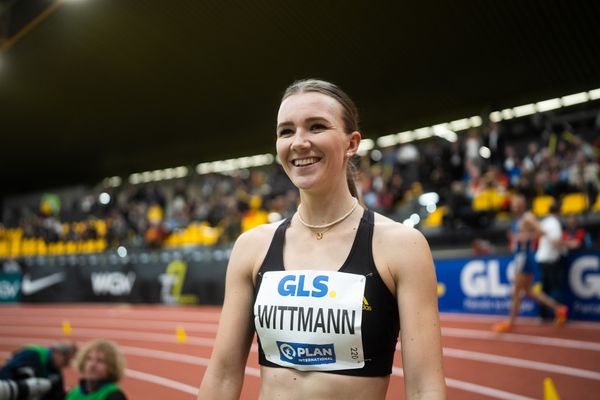 Kira Wittmann (LG Goettingen) bei den Deutschen Leichtathletik-Hallenmeisterschaften am 18.02.2023 in der Helmut-Koernig-Halle in Dortmund