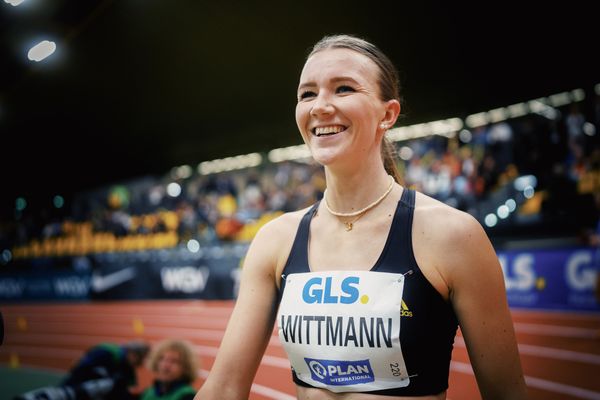 Kira Wittmann (LG Goettingen) bei den Deutschen Leichtathletik-Hallenmeisterschaften am 18.02.2023 in der Helmut-Koernig-Halle in Dortmund