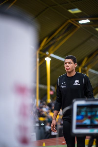 Malik Diakite (Hannover 96) bei den Deutschen Leichtathletik-Hallenmeisterschaften am 19.02.2023 in der Helmut-Koernig-Halle in Dortmund