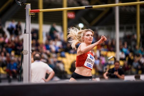 Bianca Stichling (TSV Bayer 04 Leverkusen) bei den Deutschen Leichtathletik-Hallenmeisterschaften am 19.02.2023 in der Helmut-Koernig-Halle in Dortmund