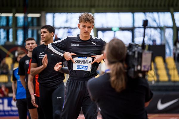 Valentin Brenner (LC Top Team Thueringen) bei den Deutschen Leichtathletik-Hallenmeisterschaften am 19.02.2023 in der Helmut-Koernig-Halle in Dortmund