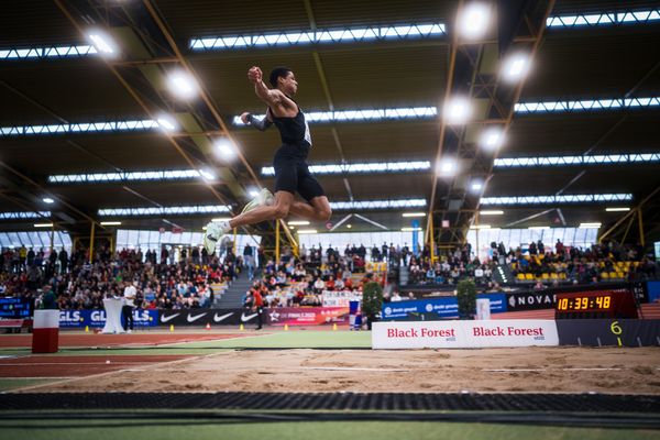 Malik Diakite (Hannover 96) bei den Deutschen Leichtathletik-Hallenmeisterschaften am 19.02.2023 in der Helmut-Koernig-Halle in Dortmund