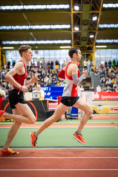 Maximilian Thorwirth (SFD 75 Duesseldorf-Sued) bei den Deutschen Leichtathletik-Hallenmeisterschaften am 19.02.2023 in der Helmut-Koernig-Halle in Dortmund