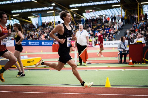 Artur Beimler (SC DHfK Leipzig e.V.) bei den Deutschen Leichtathletik-Hallenmeisterschaften am 19.02.2023 in der Helmut-Koernig-Halle in Dortmund