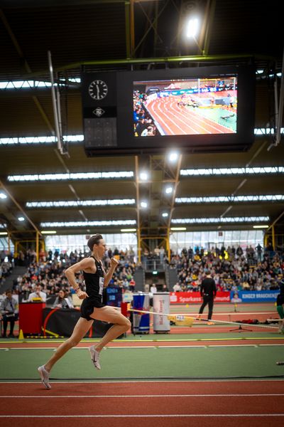 Amos Bartelsmeyer (Eintracht Frankfurt e.V.) bei den Deutschen Leichtathletik-Hallenmeisterschaften am 19.02.2023 in der Helmut-Koernig-Halle in Dortmund