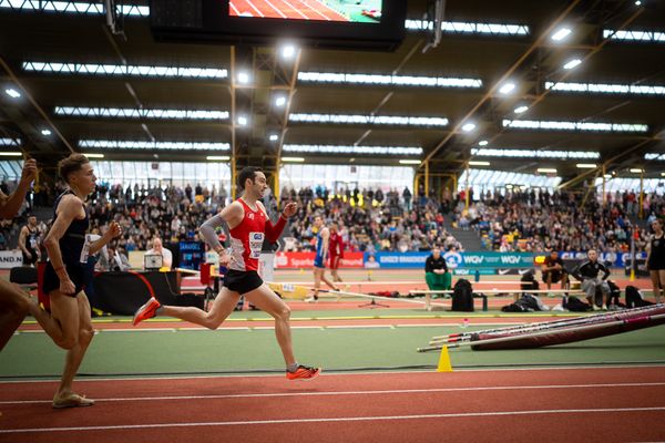 Maximilian Thorwirth (SFD 75 Duesseldorf-Sued) bei den Deutschen Leichtathletik-Hallenmeisterschaften am 19.02.2023 in der Helmut-Koernig-Halle in Dortmund