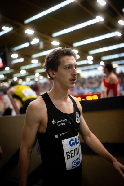 Artur Beimler (SC DHfK Leipzig e.V.) bei den Deutschen Leichtathletik-Hallenmeisterschaften am 19.02.2023 in der Helmut-Koernig-Halle in Dortmund