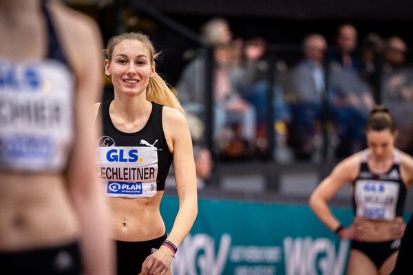 Elisa Lechleitner (LAZ Ludwigsburg) bei den Deutschen Leichtathletik-Hallenmeisterschaften am 19.02.2023 in der Helmut-Koernig-Halle in Dortmund