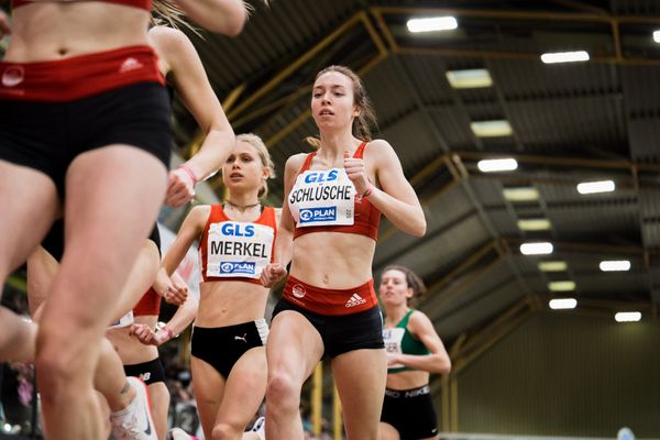 Jana Schluesche (VfL Eintracht Hannover) bei den Deutschen Leichtathletik-Hallenmeisterschaften am 19.02.2023 in der Helmut-Koernig-Halle in Dortmund