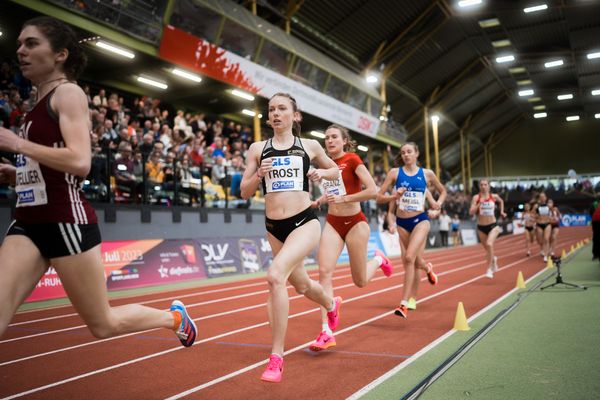 Katharina Trost (LG Stadtwerke Muenchen) bei den Deutschen Leichtathletik-Hallenmeisterschaften am 19.02.2023 in der Helmut-Koernig-Halle in Dortmund