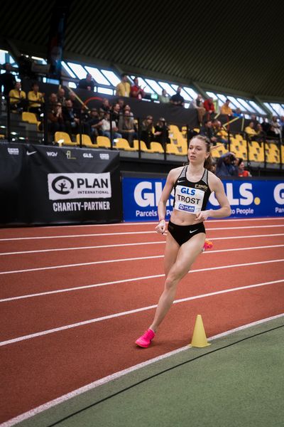 Katharina Trost (LG Stadtwerke Muenchen) bei den Deutschen Leichtathletik-Hallenmeisterschaften am 19.02.2023 in der Helmut-Koernig-Halle in Dortmund